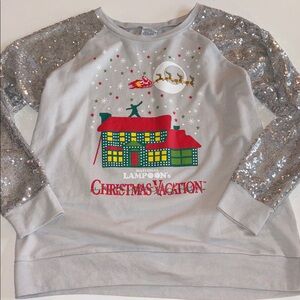 Christmas Vacation Shirt Sequins Sleeve Christmas Vacation Movie Sparkly Shirt
